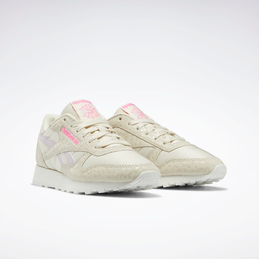 Alabaster / Chalk / Quartz Glow Reebok Classic Leather Shoes | GZ3633