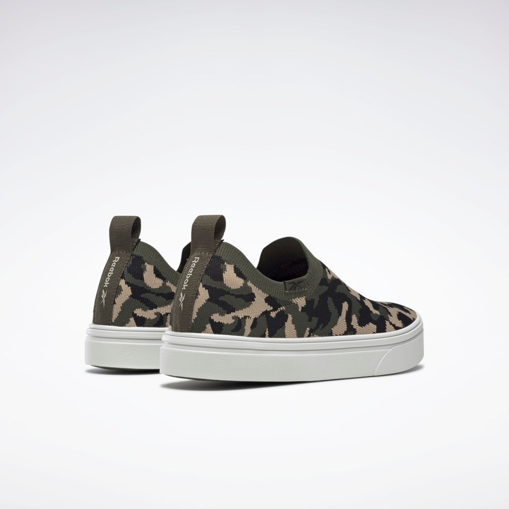 Army Green / Black / Stucco Reebok OnLux Slip-On Walking Shoes | GZ3102