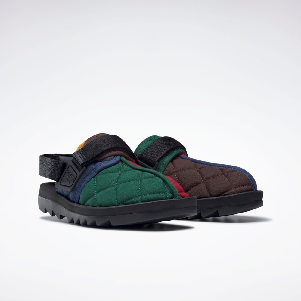 Batik Blue / Dark Brown / Flash Red Reebok Beatnik Slides | HQ6251