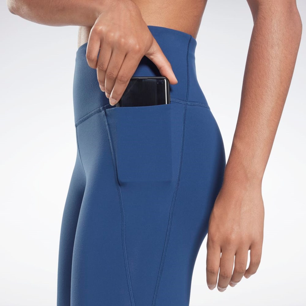 Batik Blue Reebok Lux High-Waisted Tights | H49054