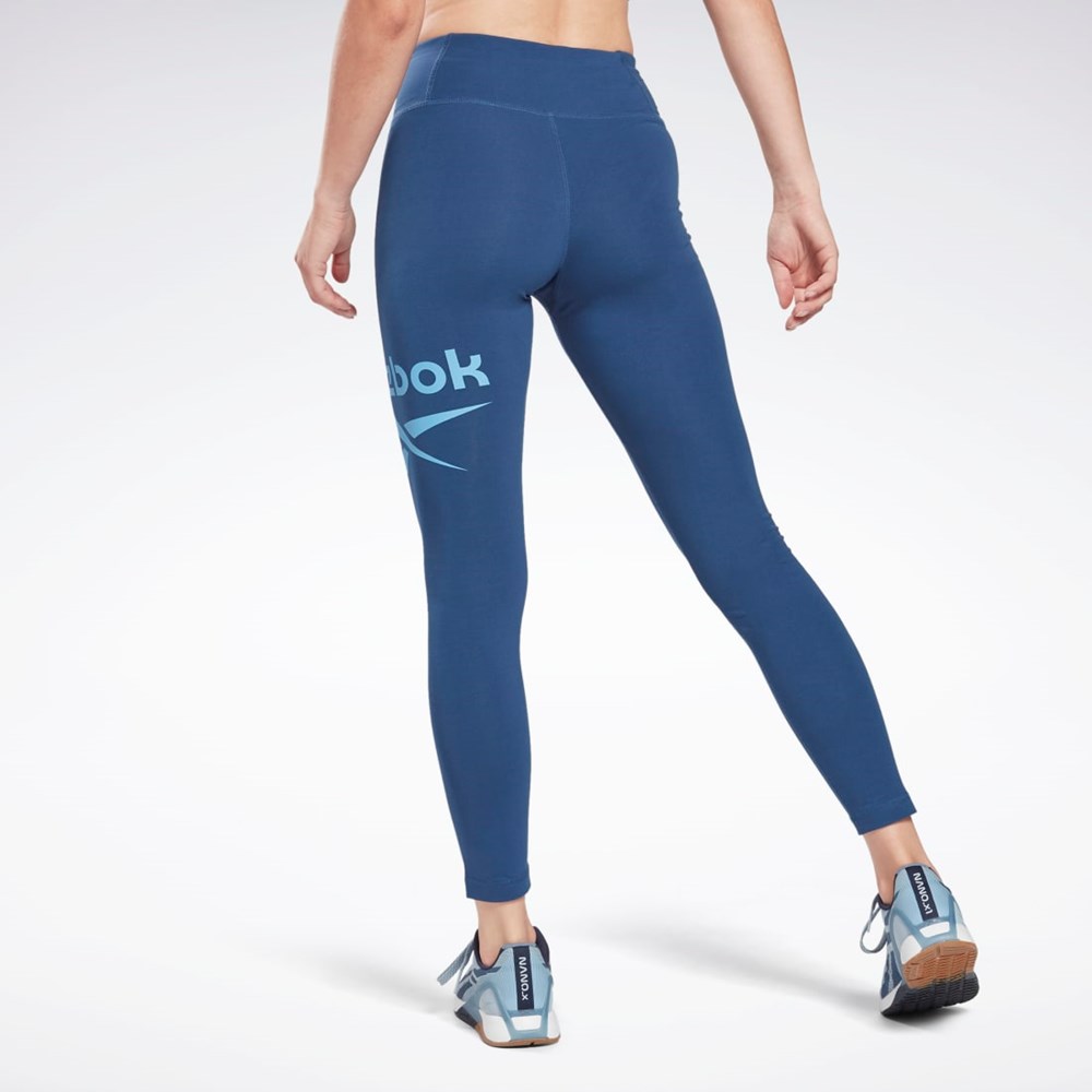 Batik Blue Reebok Reebok Identity Logo Leggings | HB2279