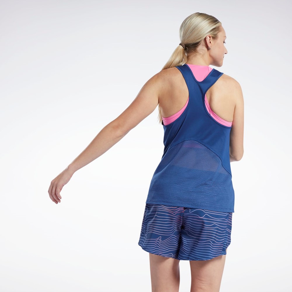 Batik Blue Reebok Running Speedwick Tank Top | H65597