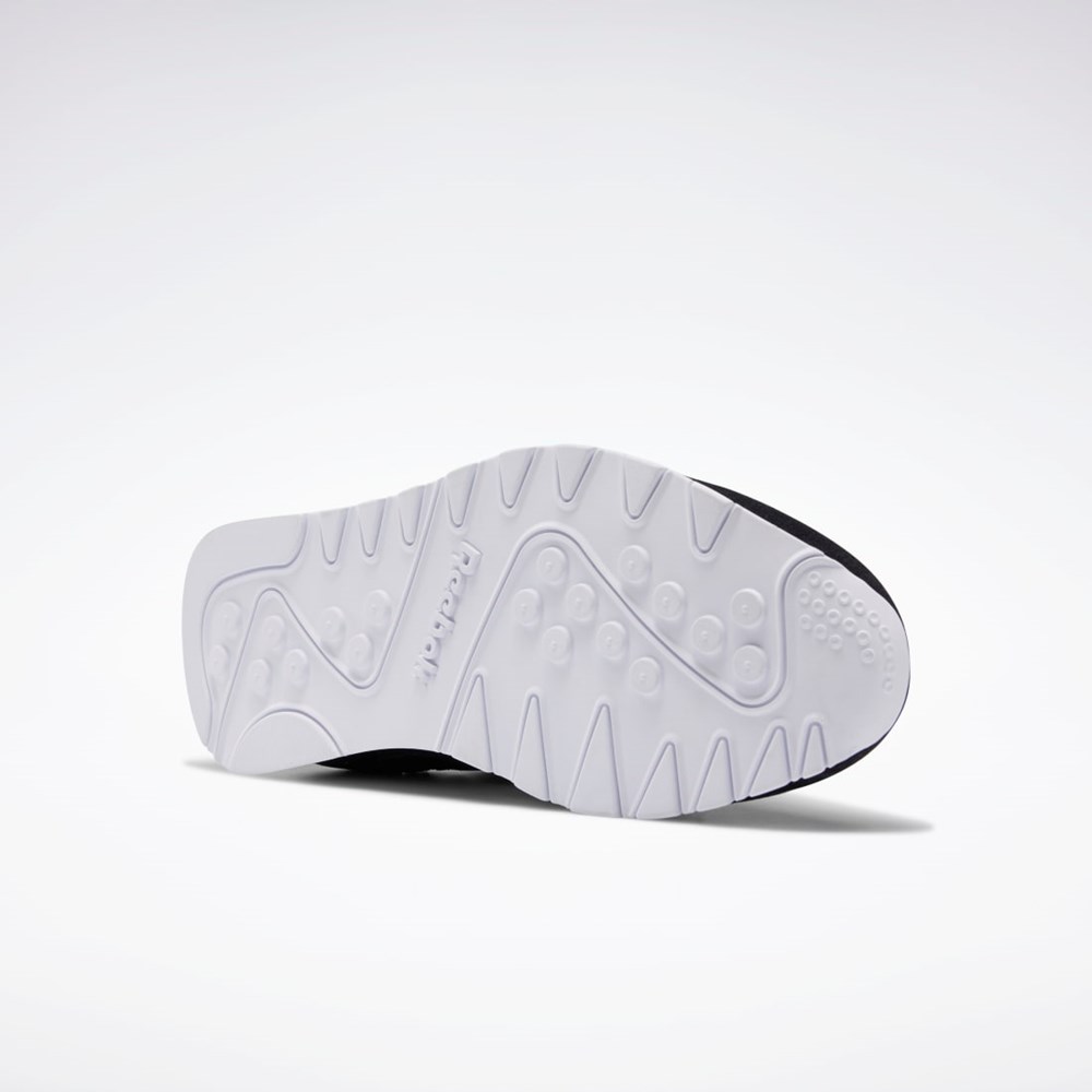 Black / Black / White Reebok Classic Nylon Shoes | FV1592