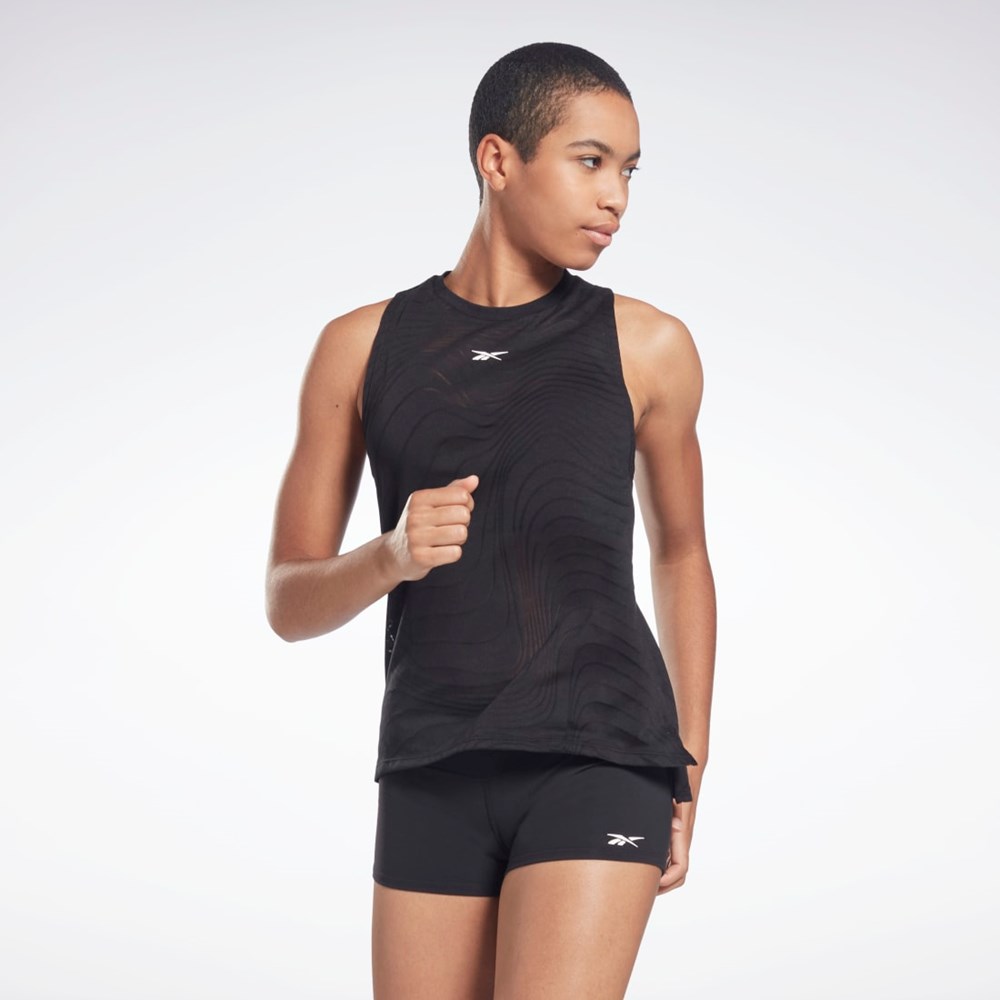 Black Reebok Burnout Tank Top | H49086