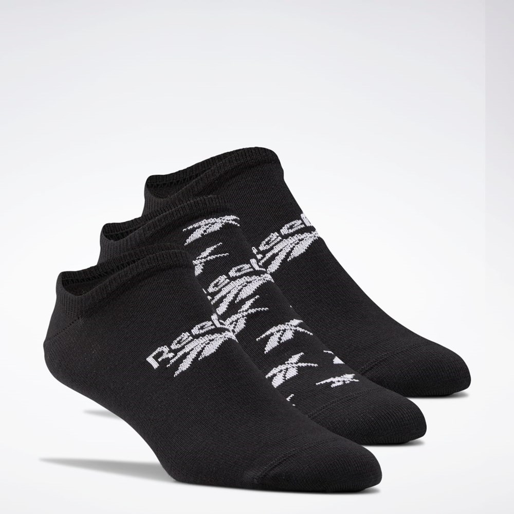 Black Reebok Classics Invisible Socks 3 Pairs | GG6679