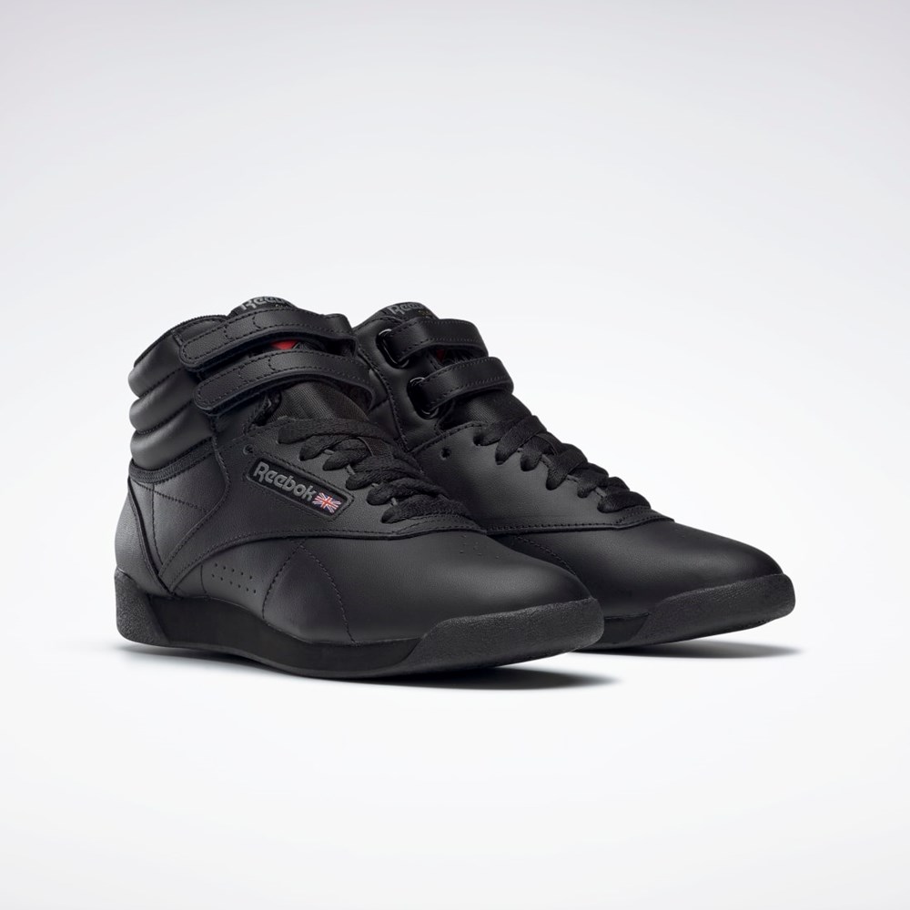 Black Reebok Freestyle Hi Shoes | 2240