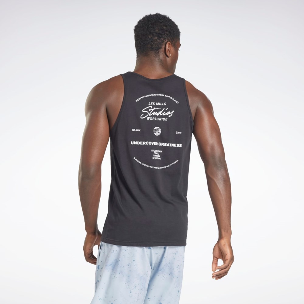 Black Reebok Les Mills® Graphic Tank Top | HD4138