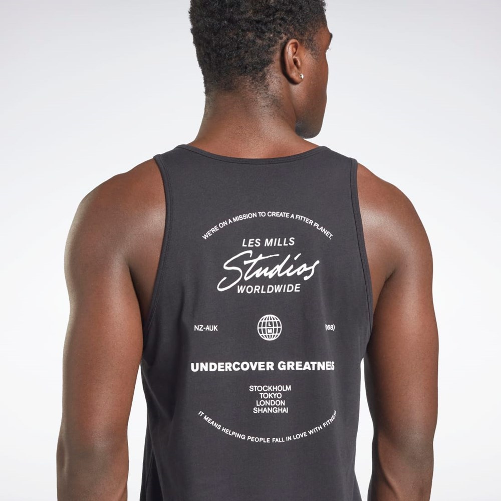 Black Reebok Les Mills® Graphic Tank Top | HD4138