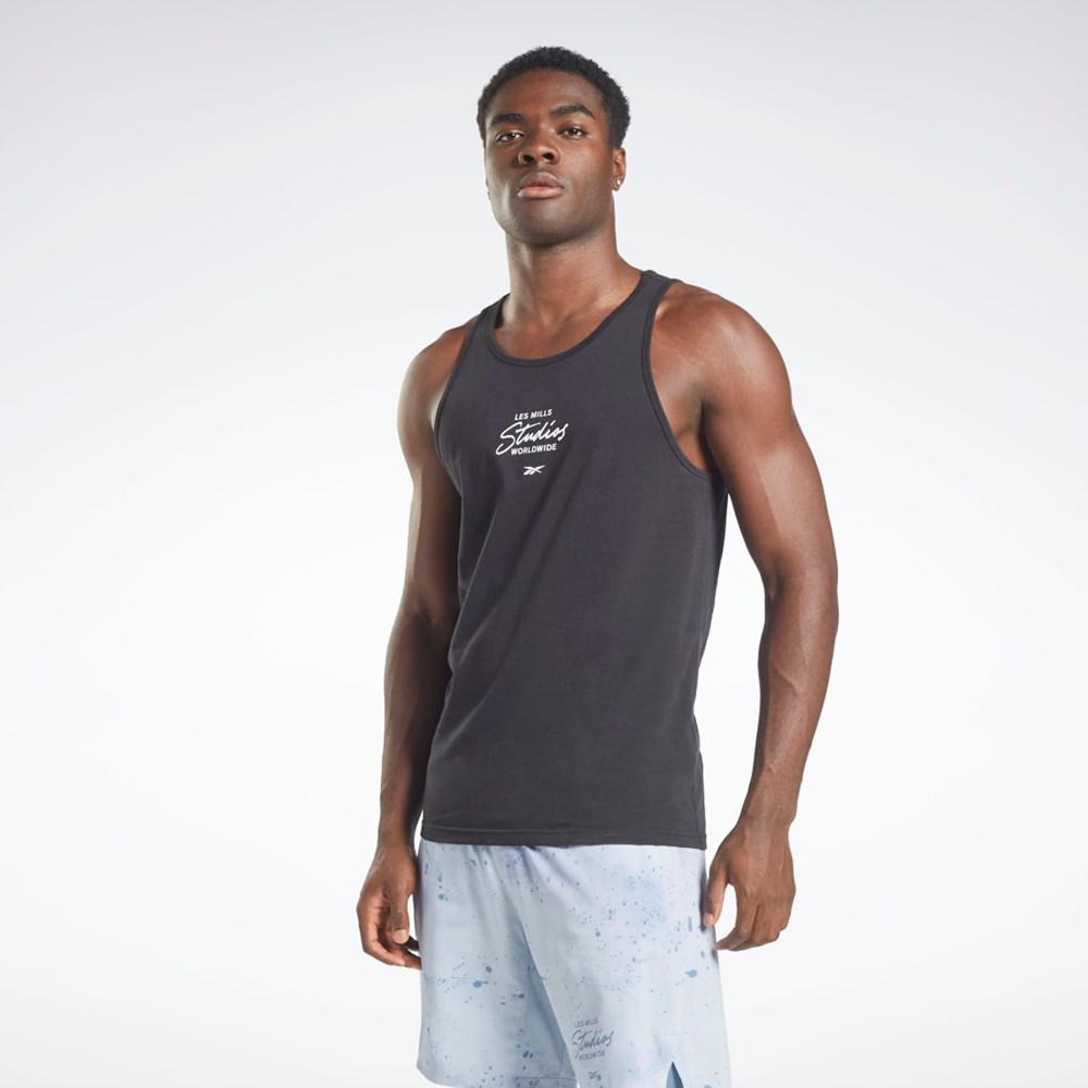 Black Reebok Les Mills® Graphic Tank Top | HD4138