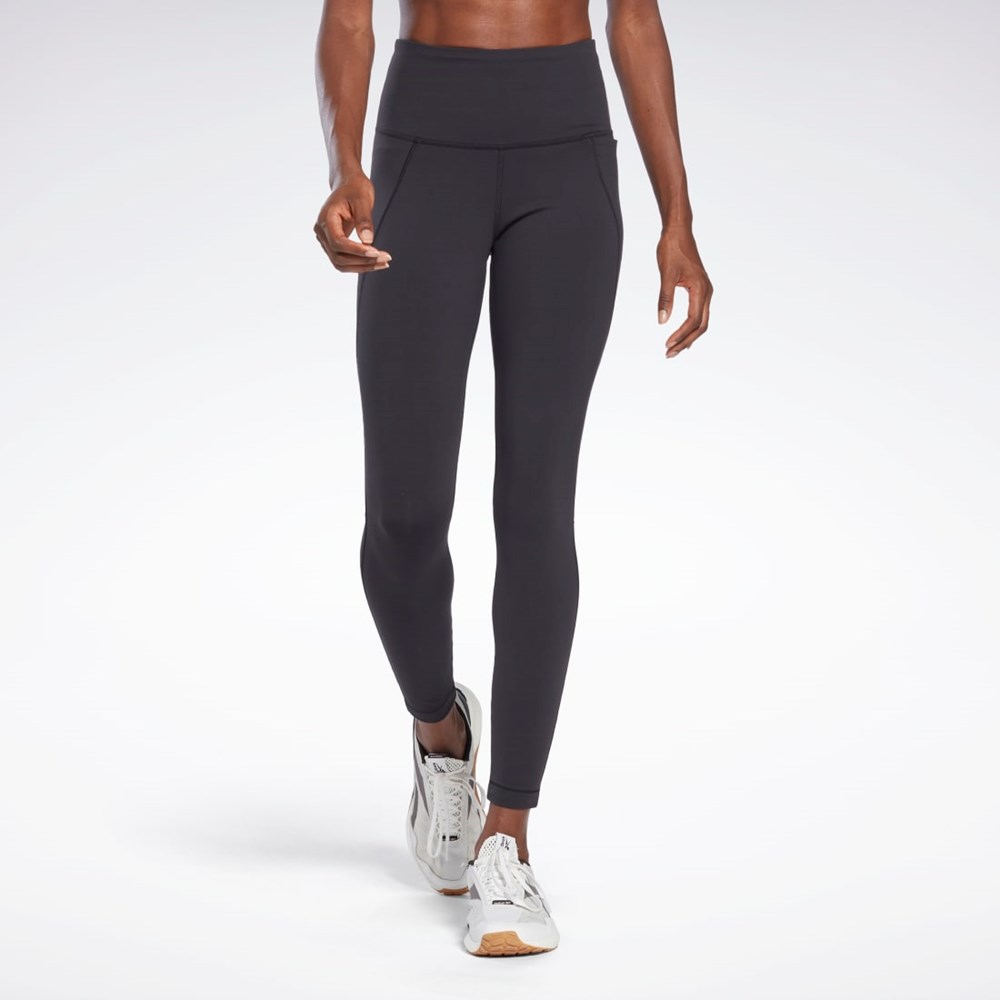 Black Reebok Lux High-Waisted Tights | HB2027