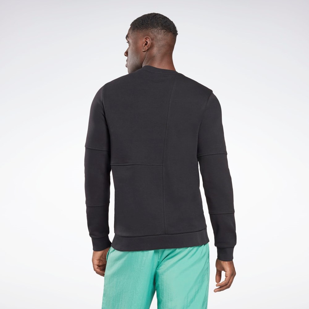 Black Reebok MYT Minimal Waste Crew Sweatshirt | HB5947