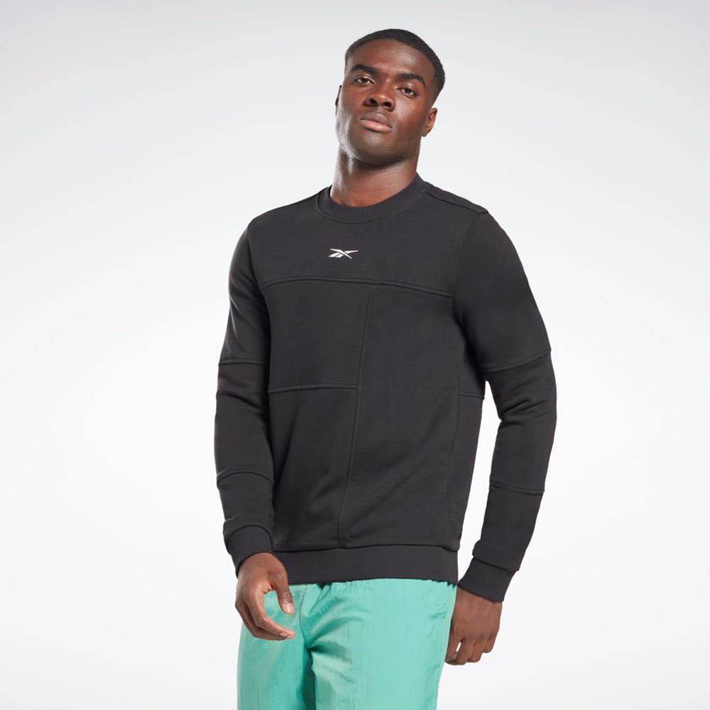 Black Reebok MYT Minimal Waste Crew Sweatshirt | HB5947