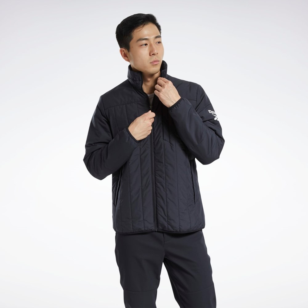 Black Reebok Outerwear Light Padded Jacket | GP4590