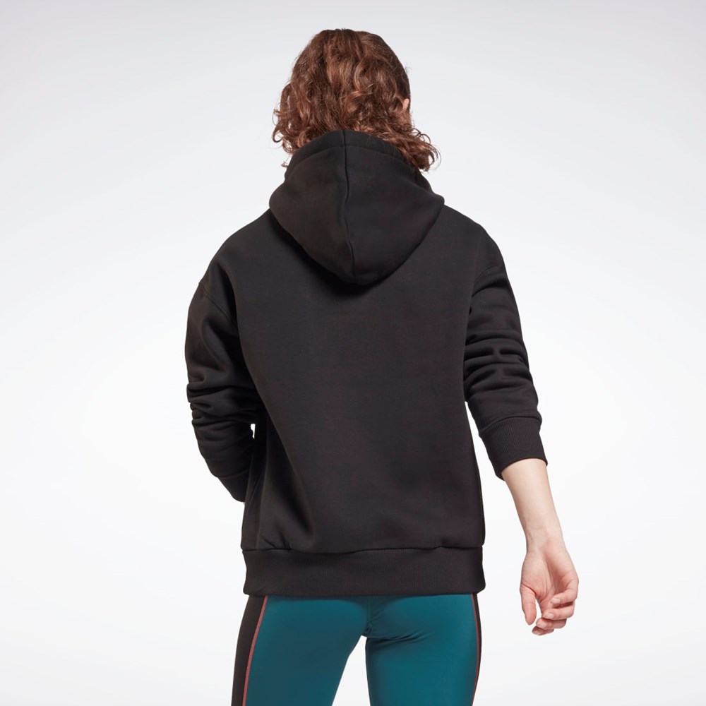 Black Reebok Reebok Identity Logo Fleece Pullover Hoodie | GS9392