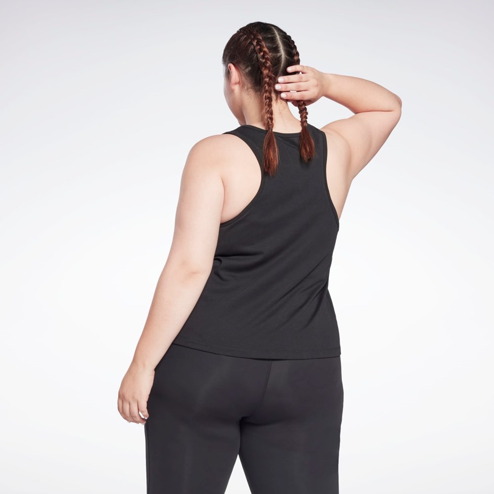 Black Reebok Reebok Identity Tank Top (Plus Size) | H62517