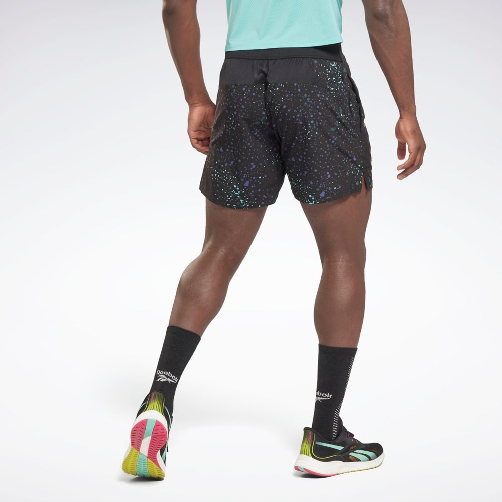 Black Reebok Strength Allover Print Shorts | HG4070