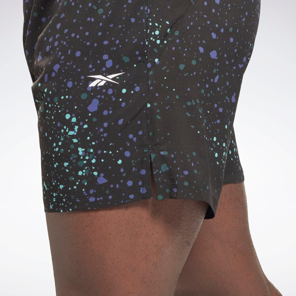 Black Reebok Strength Allover Print Shorts | HG4070