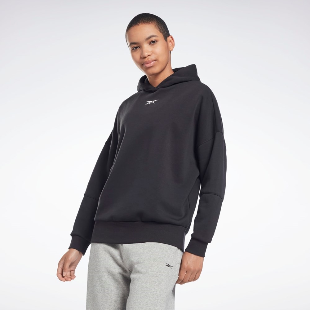 Black Reebok Studio Recycled Oversize Hoodie | H51828