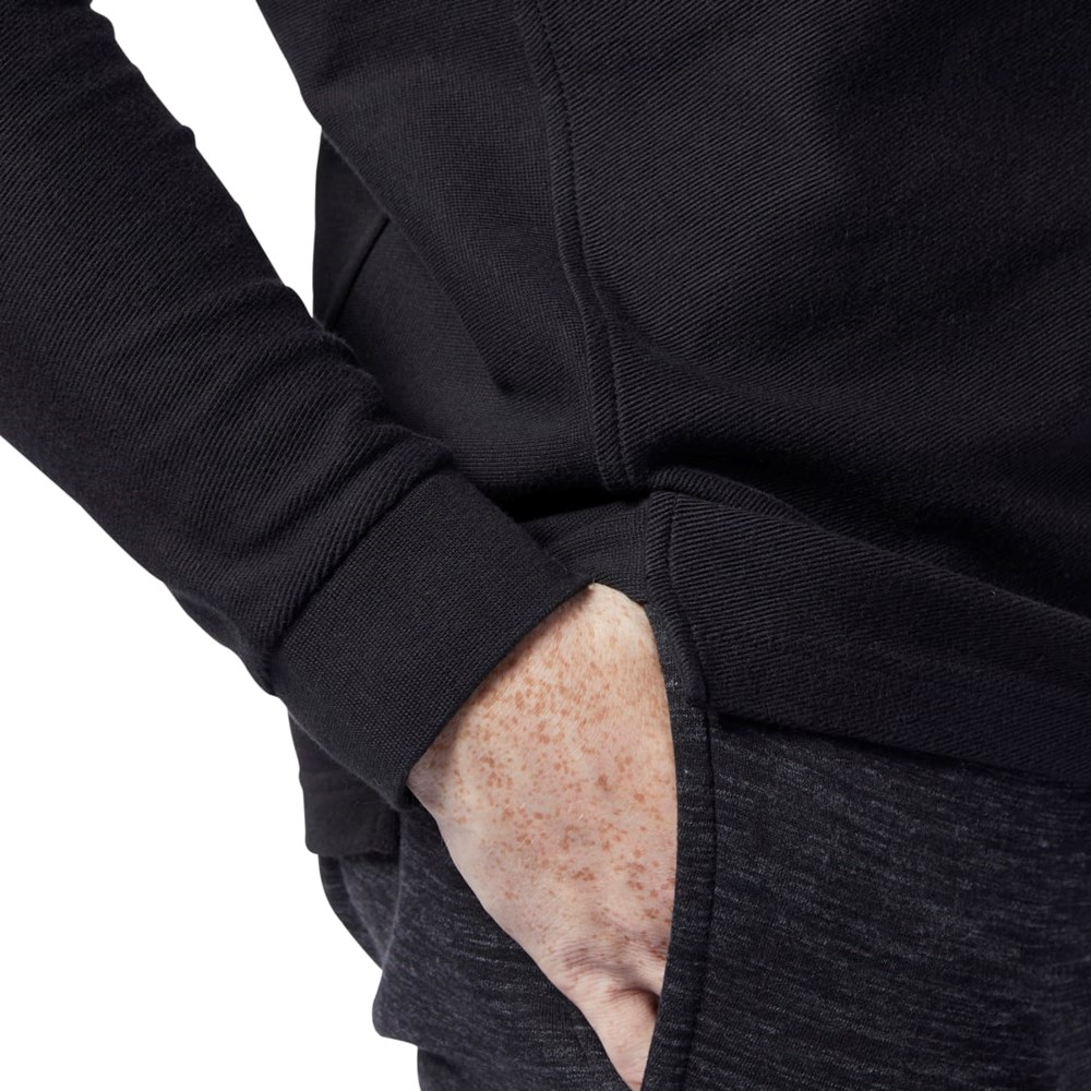 Black Reebok Training Essentials Twill Crew | EC0796