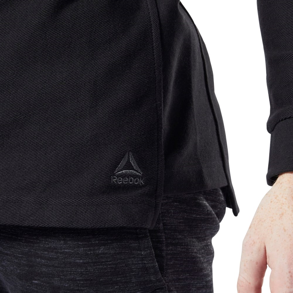 Black Reebok Training Essentials Twill Crew | EC0796