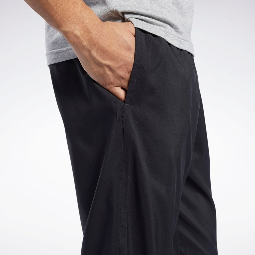 Black Reebok Training Essentials Woven Unlined Pants | FP9170