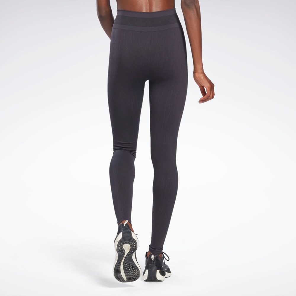 Black Reebok United By Fitness Myoknit Seamless Leggings | H49123