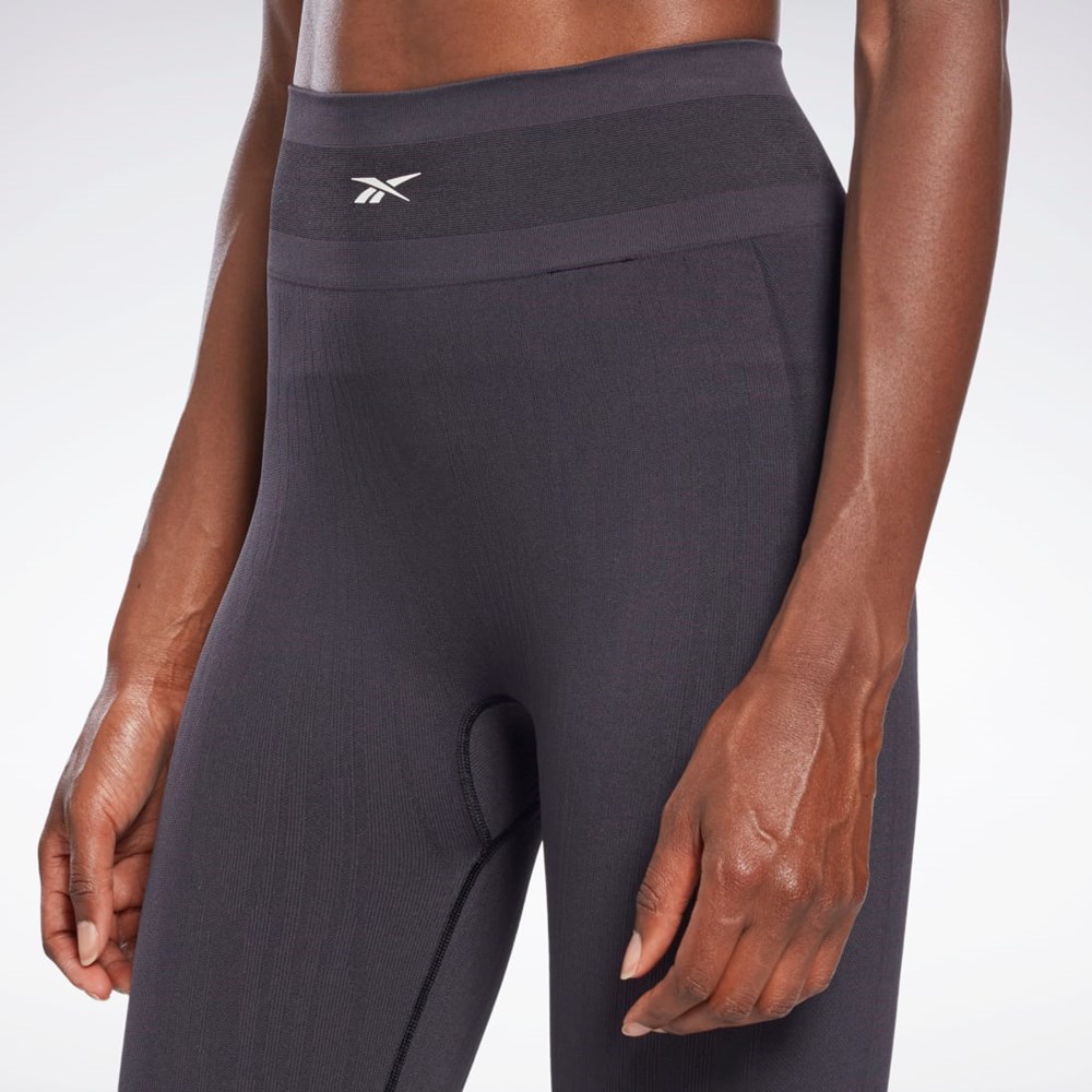 Black Reebok United By Fitness Myoknit Seamless Leggings | H49123