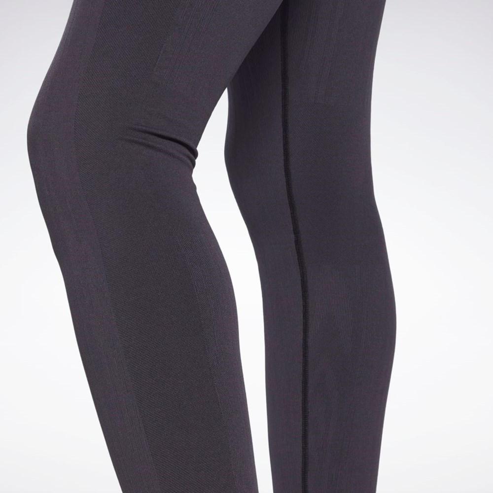 Black Reebok United By Fitness Myoknit Seamless Leggings | H49123