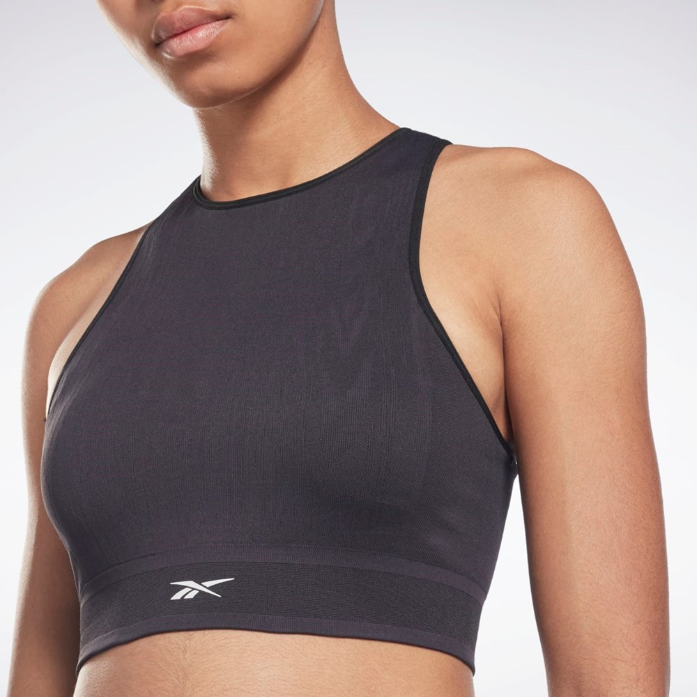 Black Reebok United By Fitness Myoknit Seamless Top | H49222