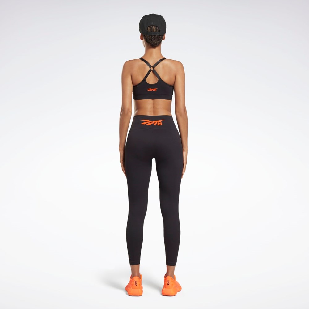 Black Reebok Victoria Beckham Light-Impact Seamless Bra | HG2823