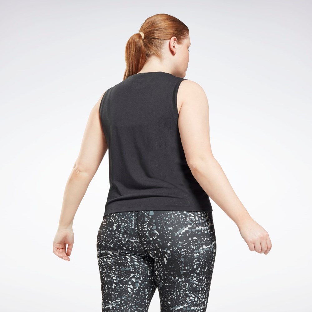 Black Reebok Workout Ready Supremium Tank Top (Plus Size) | GR9252