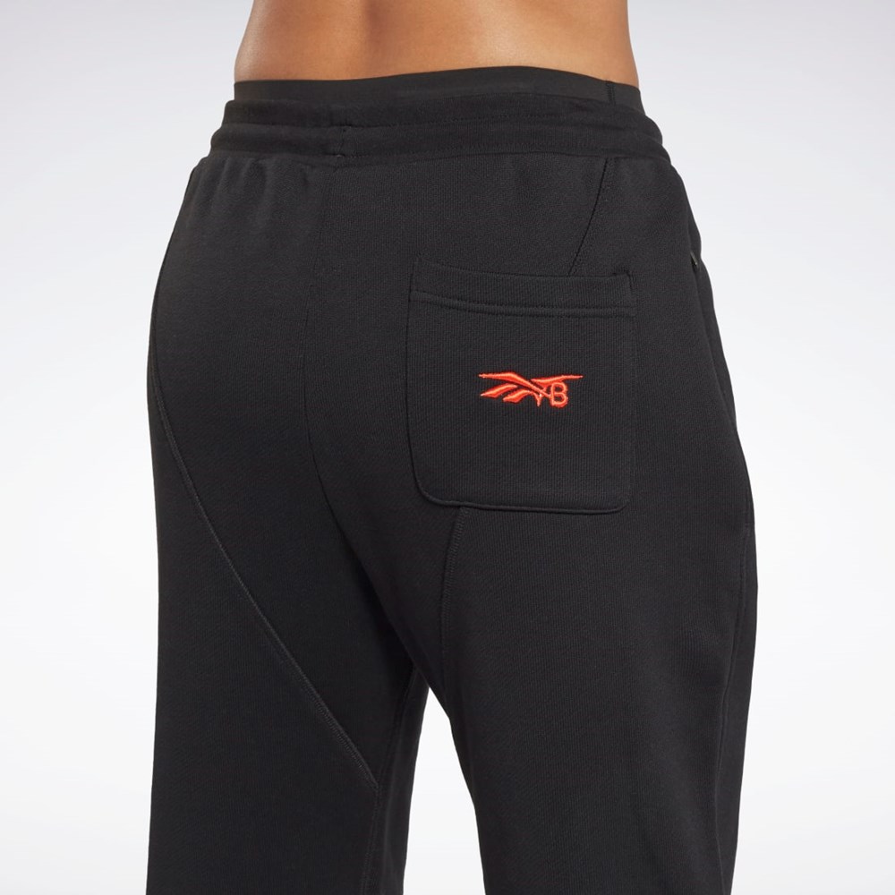Black / Ultima Orange Reebok Victoria Beckham Straight Leg Joggers | HG7333