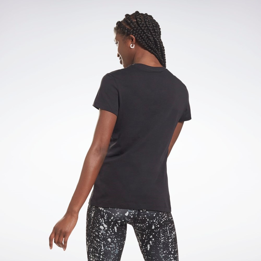 Black / White Reebok Training Essentials Graphic Tee | GU8329