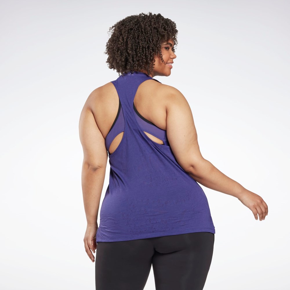 Bold Purple Reebok Burnout Tank Top (Plus Size) | HL4348