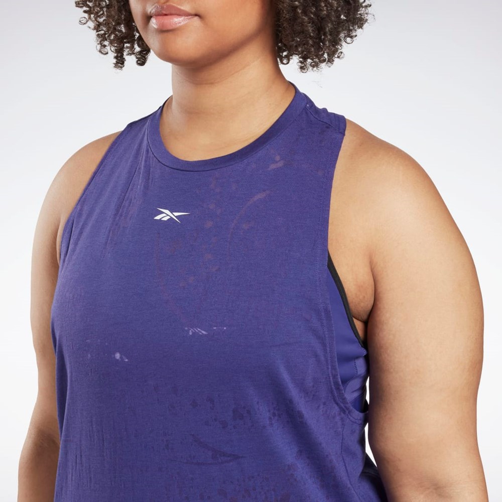 Bold Purple Reebok Burnout Tank Top (Plus Size) | HL4348
