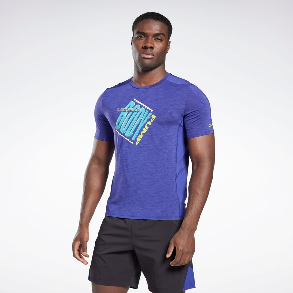 Bold Purple Reebok Les Mills® BodyPump® ACTIVCHILL Athlete T-Shirt | HN6055