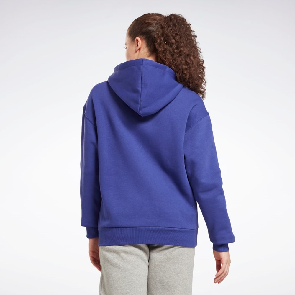 Bold Purple Reebok Reebok Identity Logo Fleece Pullover Hoodie | HI2939