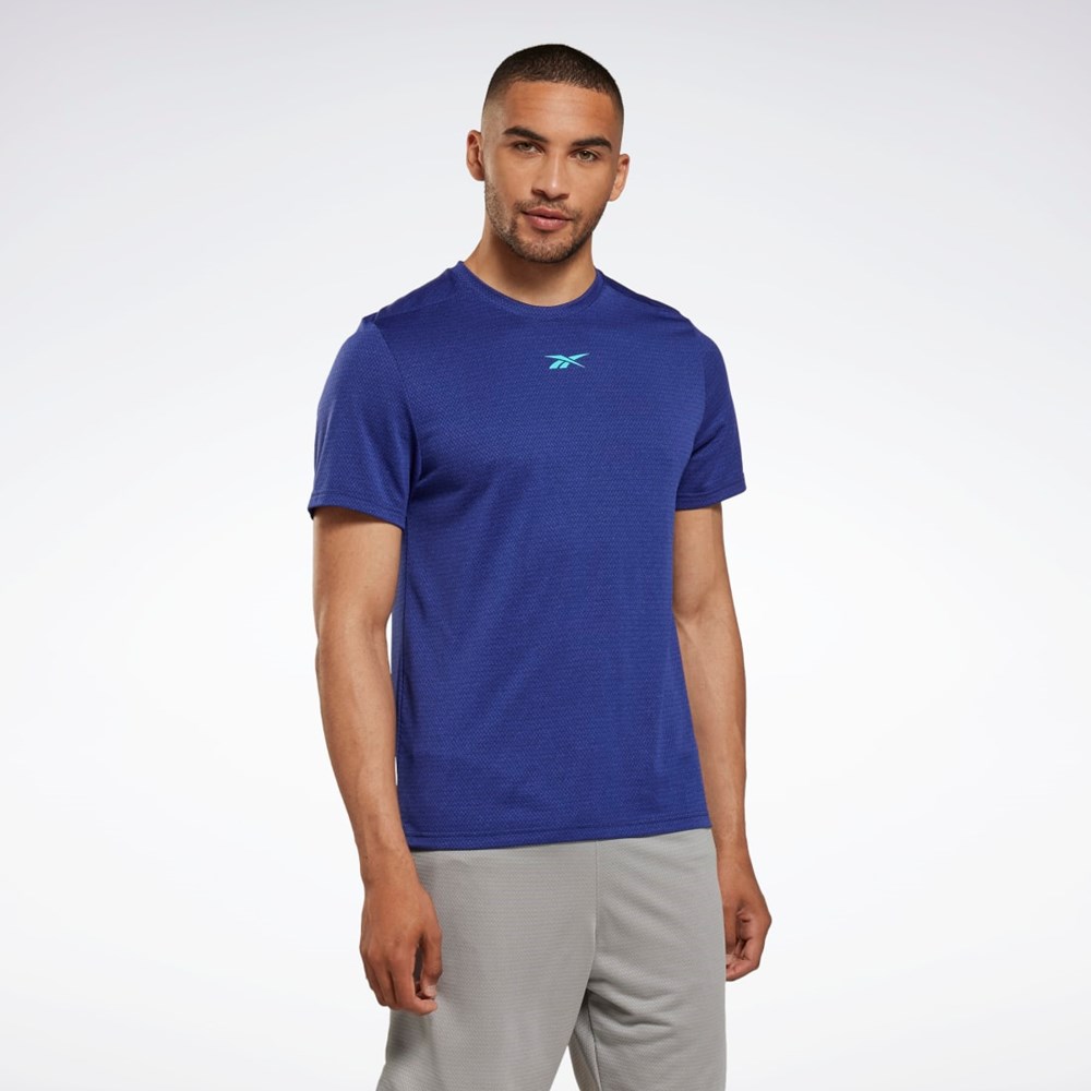 Bold Purple Reebok Workout Ready Mélange T-Shirt | HI0681