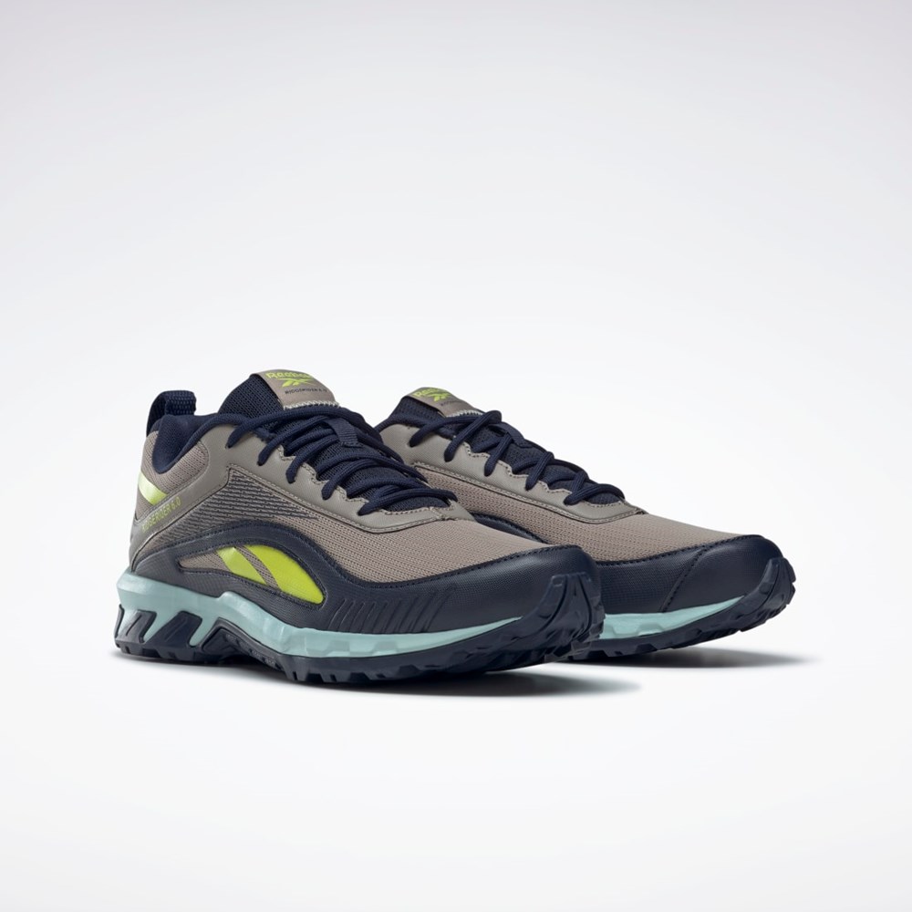 Boulder Grey / Acid Yellow / Vector Navy Reebok Ridgerider 6 Shoes | GX2249