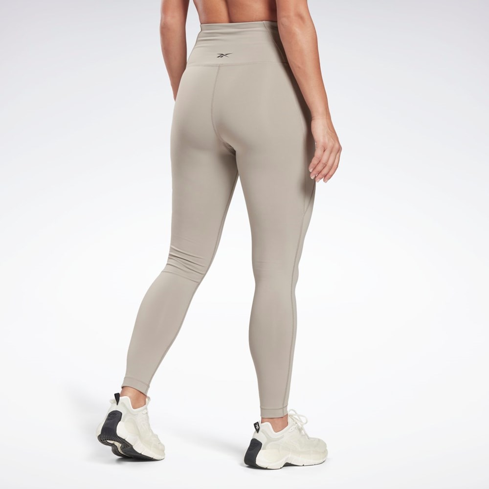 Boulder Grey Reebok Lux High-Waisted Tights | HB2028