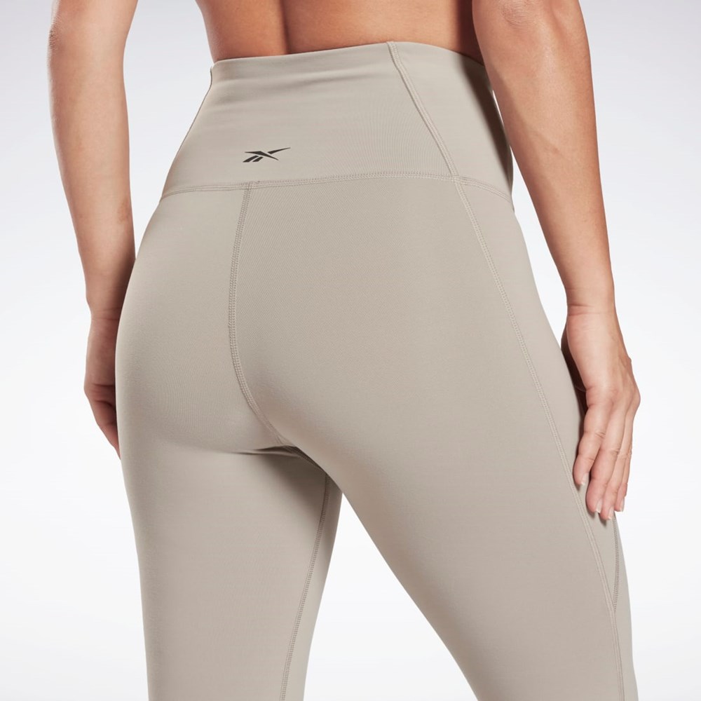 Boulder Grey Reebok Lux High-Waisted Tights | HB2028