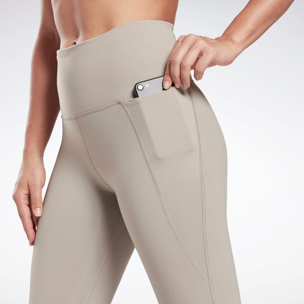 Boulder Grey Reebok Lux High-Waisted Tights | HB2028