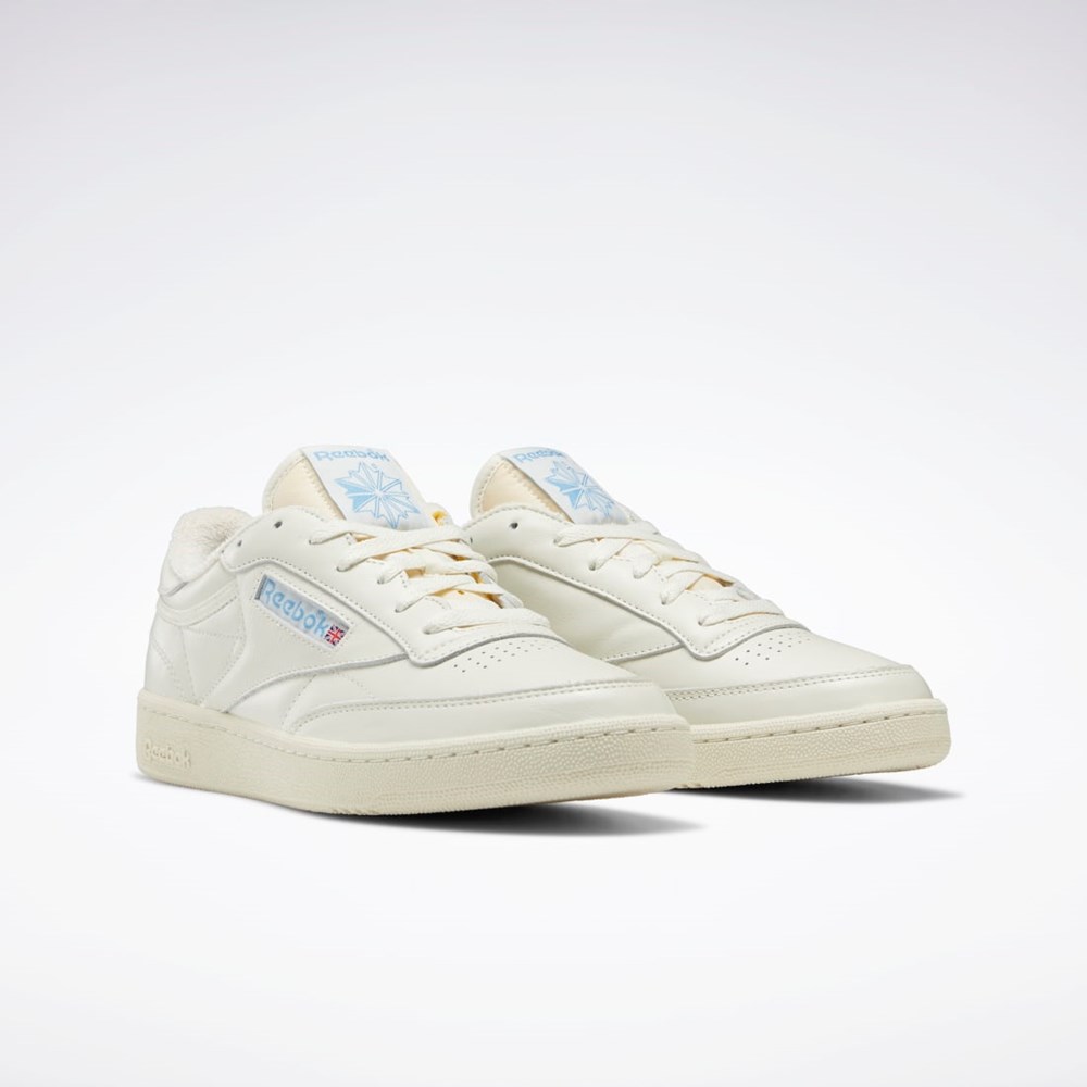 Chalk / Alabaster / Essential Blue Reebok Club C 85 Vintage Shoes | GX3680