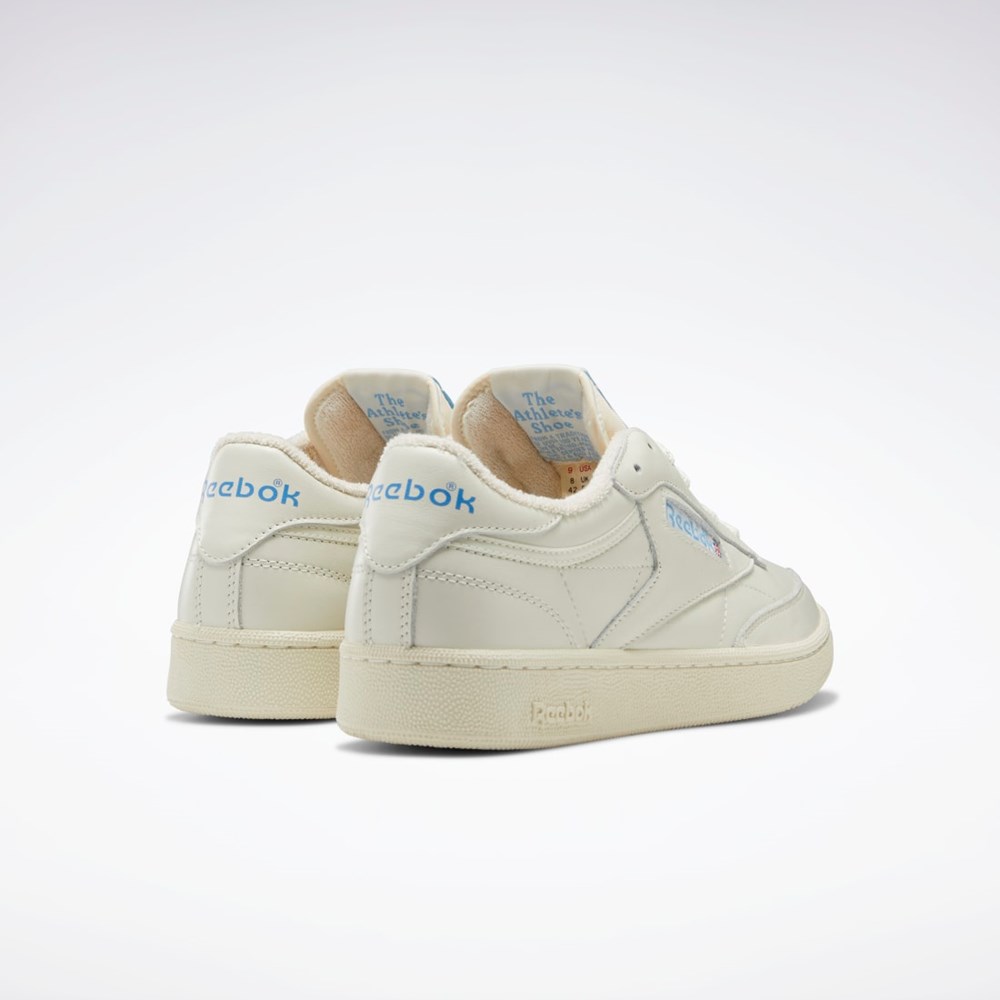 Chalk / Alabaster / Essential Blue Reebok Club C 85 Vintage Shoes | GX3680