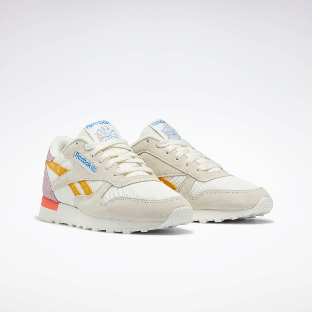 Chalk / Bright Ochre / Infused Lilac Reebok Classic Leather Shoes | GX7099