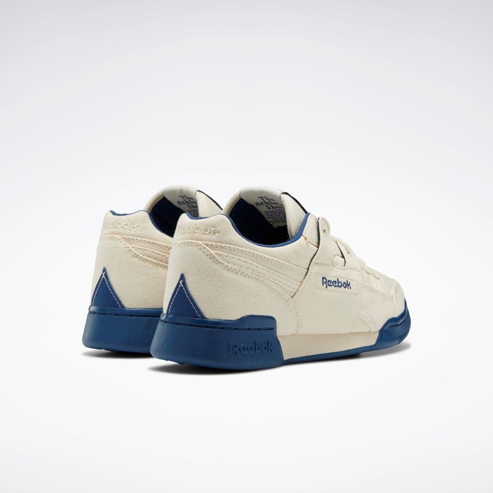 Chalk / Chalk / Batik Blue Reebok Workout Plus Shoes | GZ3653