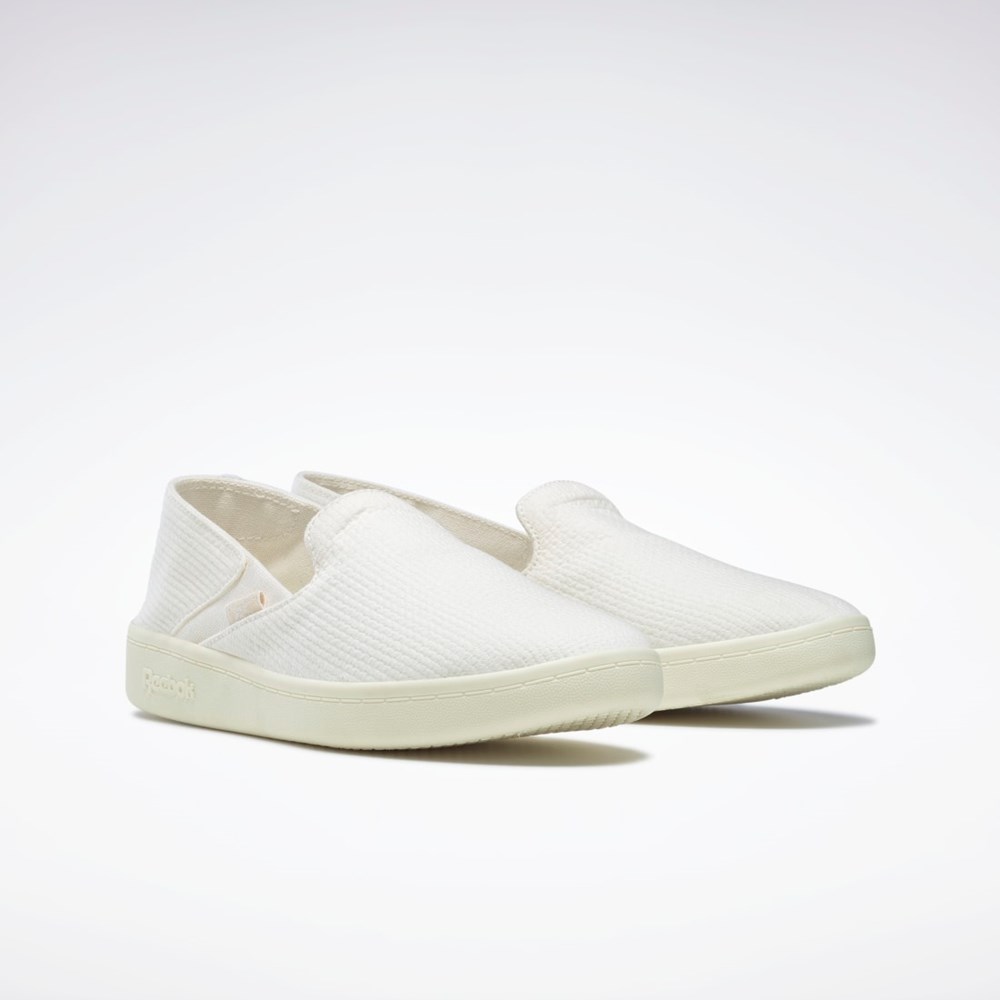 Chalk / Chalk / Ftwr White Reebok Cotton & Corn Slip-On Shoes | FX0392