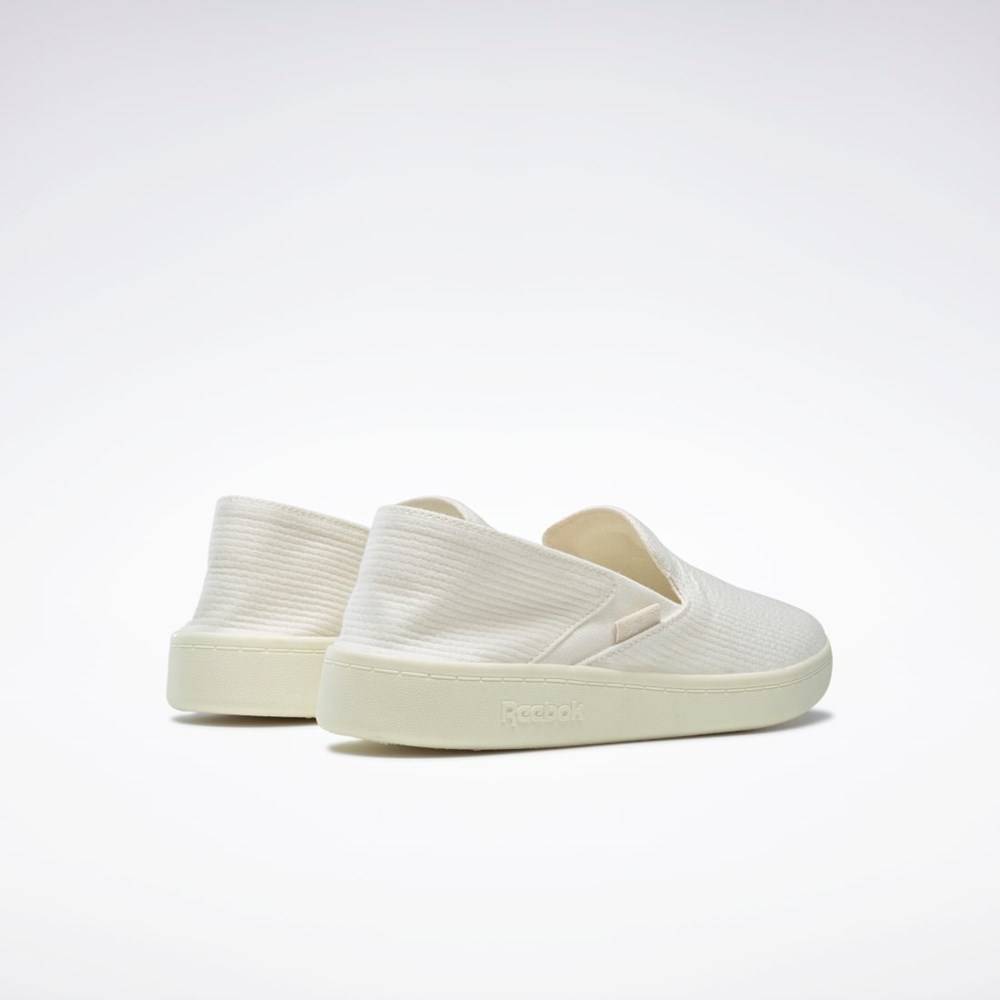 Chalk / Chalk / Ftwr White Reebok Cotton & Corn Slip-On Shoes | FX0392
