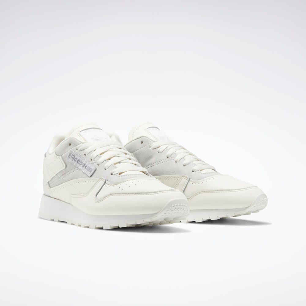 Chalk / Cold Grey / Ftwr White Reebok Classic Leather Make It Yours Shoes | GX6197