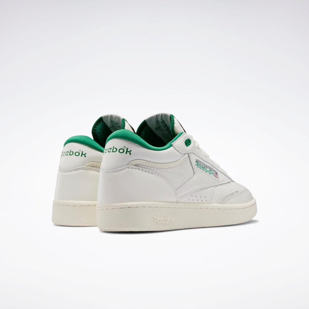 Chalk / Glen Green / Classic White Reebok Club C Mid II Vintage Shoes | H68833